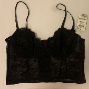 INC large core bust hang in black lace